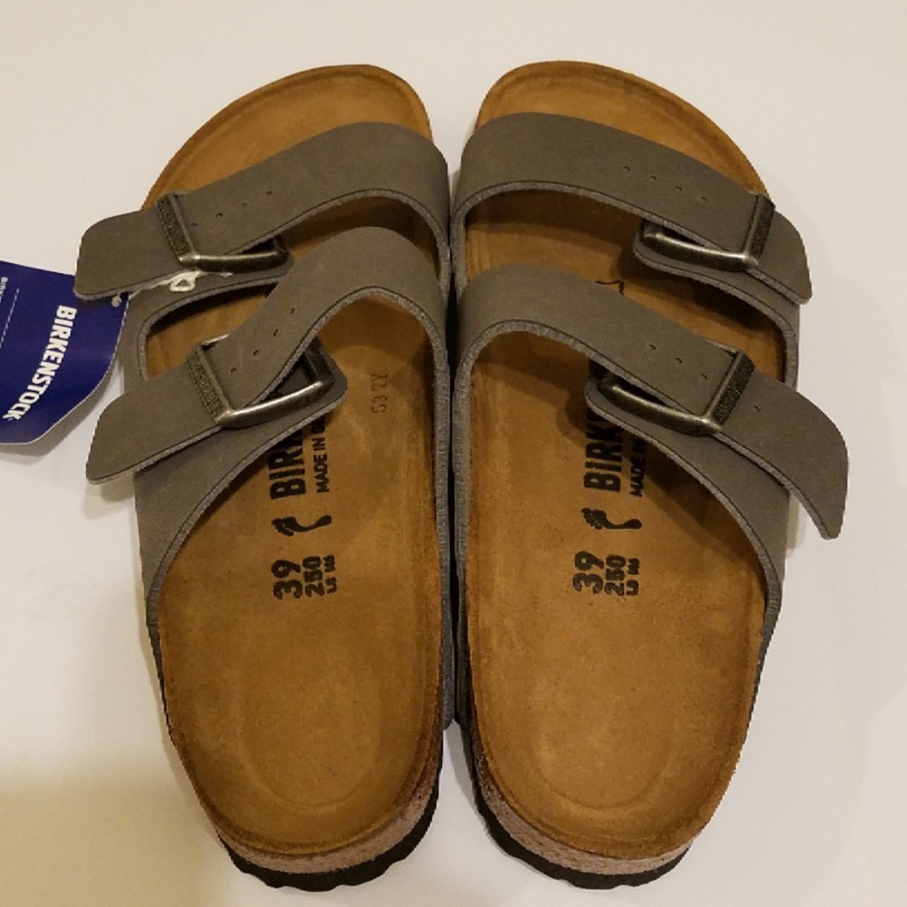 New Birkenstock Arizona Gray Sandals - Picture 3 of 6